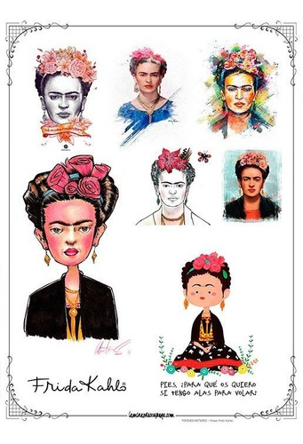 Frida Kahlo #02! Lámina Para Transferencias 21 X 29 Cm