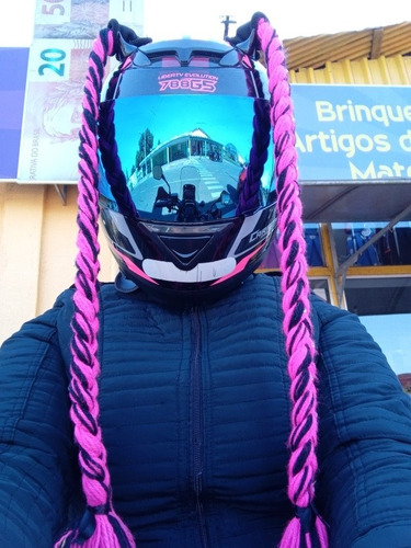 Imagem 6 de 10 de Tranças Coloridas Para Capacete,tamanhos Variados E Cores.
