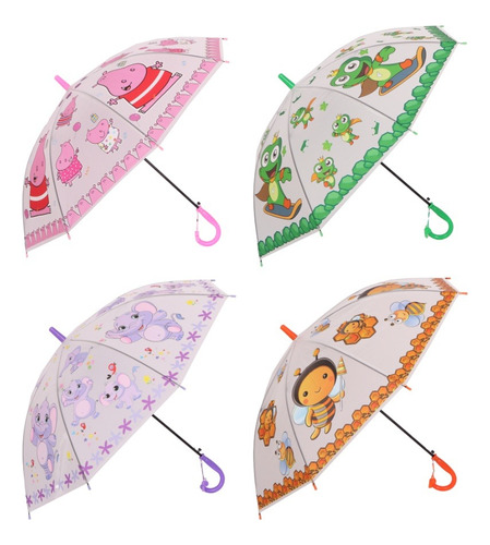 Paraguas Infantil Con Silbato De Seguridad Varios Diseños 