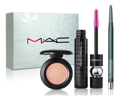 Sombra Compacta Mac Kit Gilty Eyes +mascara +delineador Set