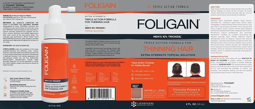Foligain Trioxidil 10% Para 1 Mes De Tratamiento
