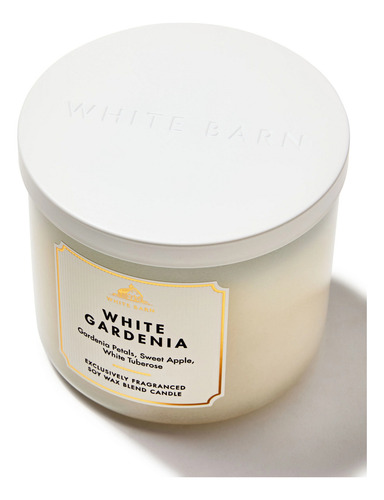 Bath And Body Works Vela Aromatica Grande 3 Mechas Blanco White Gardenia