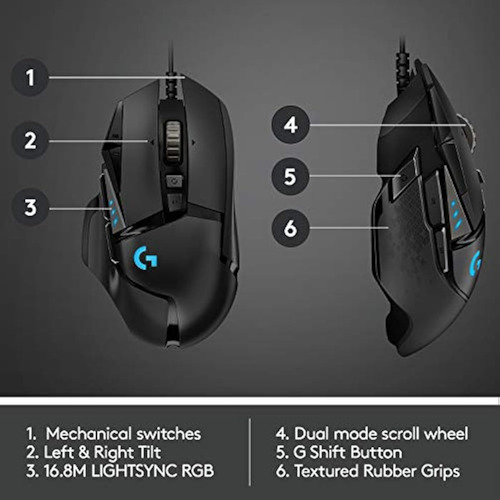 Juegos Con Cable De Alto Rendimiento Logitech G502 Hero