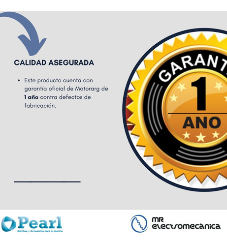 Bomba Autocebante Pileta 40000 L Minipool 50m Pearl Motorarg
