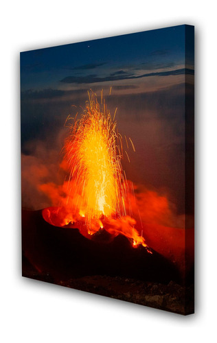 Cuadro 30x45cm Volcan Cañon Fuego Lava M1