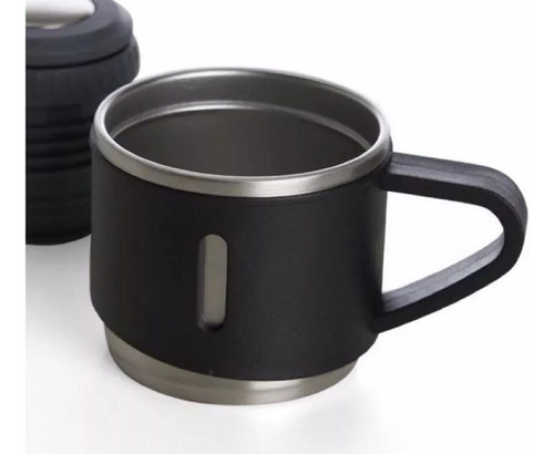 Kit Garrafa Térmica Inox 500ml + 3 Xícaras Vacuum Flask Set