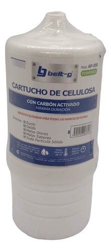 Cartucho De Celulosa P/filtro Con Carbon Activo Ap200 Belt-g