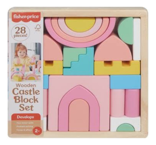 Fisher Price Castillo De Bloques De Madera