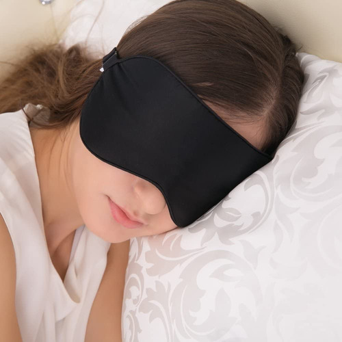 Máscara Suave De Seda Natural Con Los Ojos Vendados Para Dor