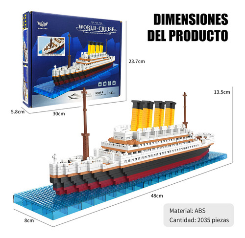Mini Bloques Titanic Escala Coleccionable Armable Plástico