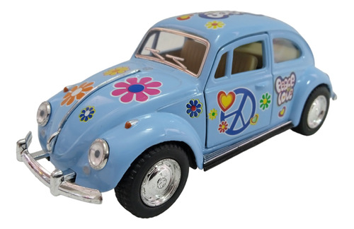 Volkswagen Beetle 1967 Peace & Love Escala 1:32 Kinsmart. Az