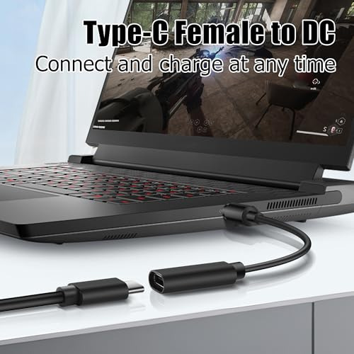 Adaptador Usb C A Dc Yacsejao, Usb Tipo C Hembra A Dc 20 V 7