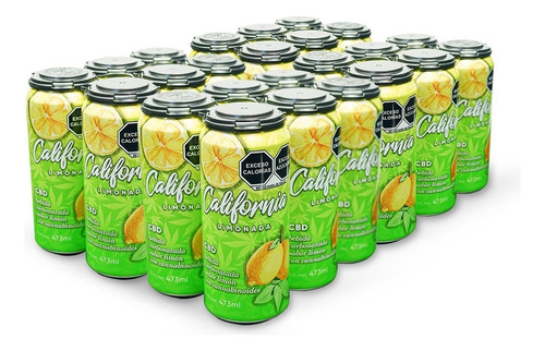 Limonada California Cbdlife - Bebida Sabor Limón 24 Pack