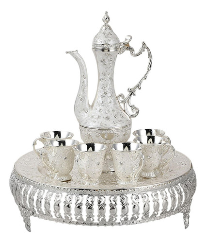 Vintage Turkish Teapot Set, Decoration Cups