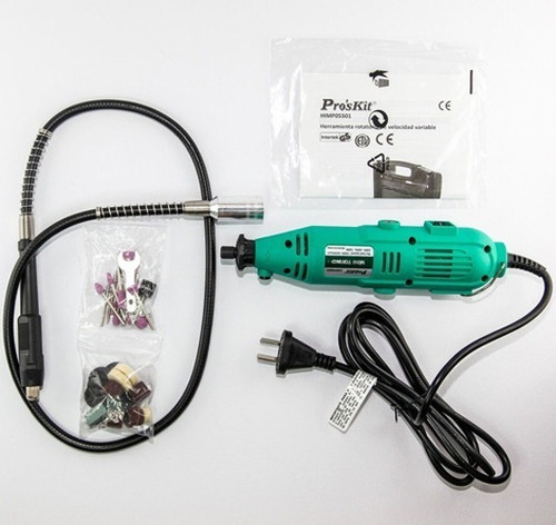 Imagen 3 de 10 de Minitorno Mini Torno 40 Pzs Uso Profesional Proskit Pt-5501i Potente Herramienta Multiuso Con Accesorios Y Kit Completo