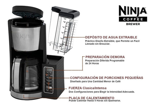 Cafetera Ninja Coffee Brewer Ce200 Programable 24 Horas