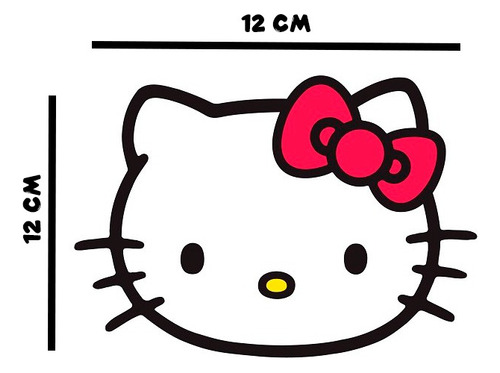 Sticker Hello Kitty Calcomanía Decorativa Auto Motocicleta