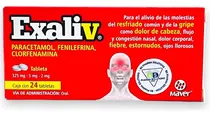 Comprar Exaliv Paracetamol, Fenilefrina, Clorfenamina C\u002F24 Tabs