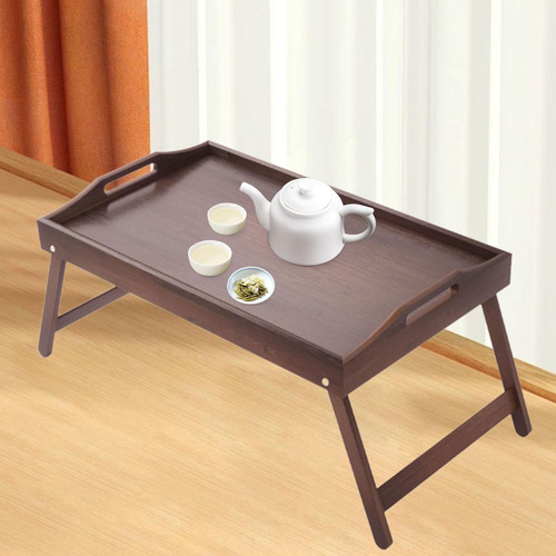 Bandeja De Cama De Madera, Mesa Para Comer Con Asas, Patas