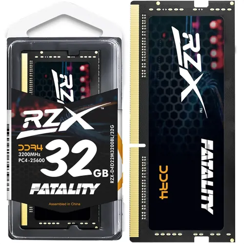 Memória Ram Notebook RZX Gamer Fatality 32gb Ddr4 3200mhz Cl22 1.2
