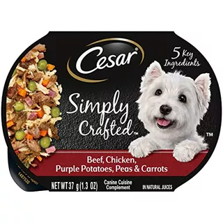 Simply Crafted Adult Wet Dog Food Meal Topper, Beef, Ch...