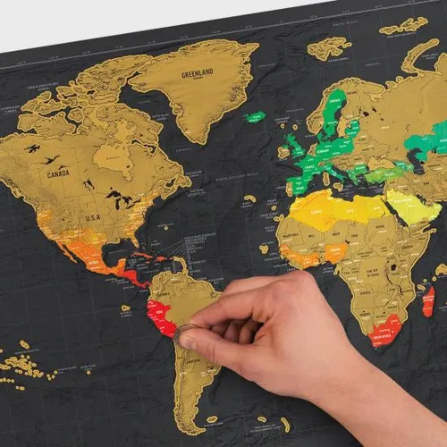 Los Afortunados De Londres | Mapa Del Mundo Para Raspar | De
