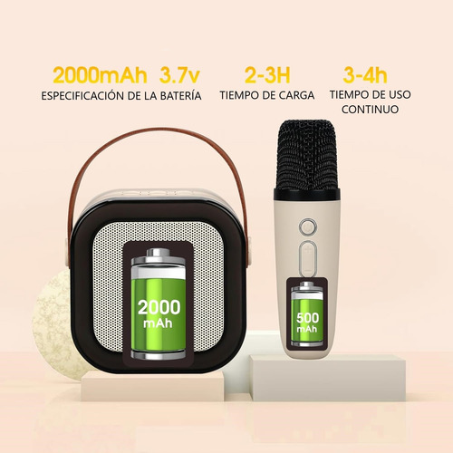Mini Parlante Altavoces Para Karaoke Con Micrófono K-12 ©