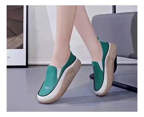 Zapatos Ortopédicos Cómodos De Cuero Suave Para Mujer