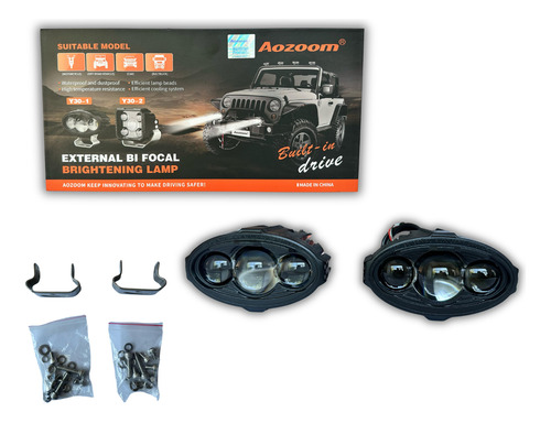 Faros Auxiliares Aozoom Y30-1 Baja Y Alta Azul Claro