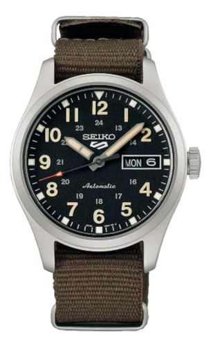 Relógio Seiko 5 Sport Srpj85 De Nylon Verde Oliva Para Homen
