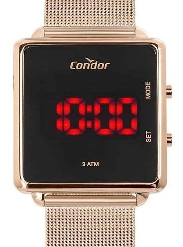 Relógio Condor Feminino Digital Rose Milanese Cojhs31bab/4j