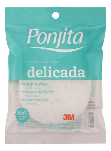 Esponja para Banho Dupla Face Delicada Ponjita