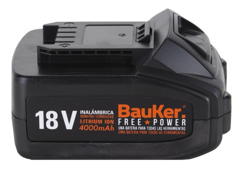 Batería Recargable Bauker 18v 4,0 Ah Free Power