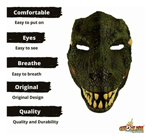 Ghoulish Productions Velociraptor, Máscara Realista De Dino