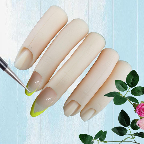 Aa 5 Piezas De Silicona Práctica Manicura S Falsos