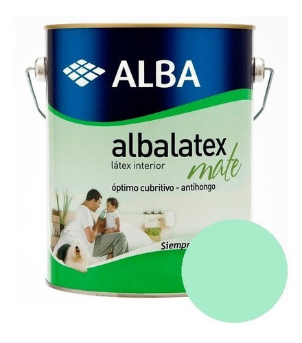 Latex Interior Antihongo Mate Alba Verde Claro Leer Todo 1 L