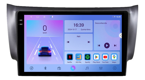 Central Multimidia Sentra 15/19 9p Carplay 2gb 64gb Android