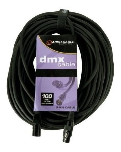 Adj Productos Ac5pdmx100 Cable Dmx De 100 Pies 5 Pines