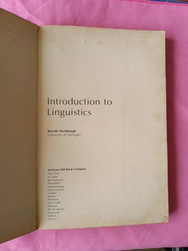 Book C -  Introduction To Linguistics - Ronald Wardhaugh