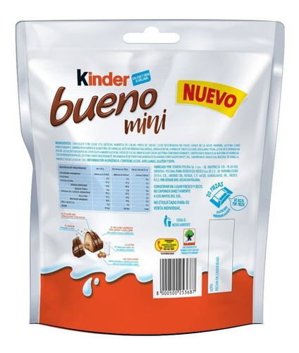 Imagen 4 de 5 de Kinder Bueno Mini 20pzs