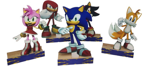 Personajes Silueta Con Base 10 Pzs Sonic