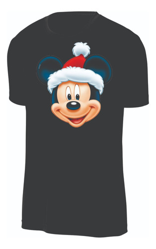 Camisetas Navideñas Mickey Mouse Y Minnie X4 Uds  Negro