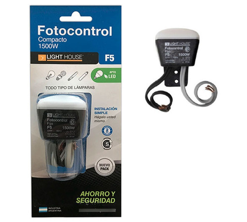 Fotocontrol Fotocelula Sensor Iluminación 1500w 4 Cables Led F5self