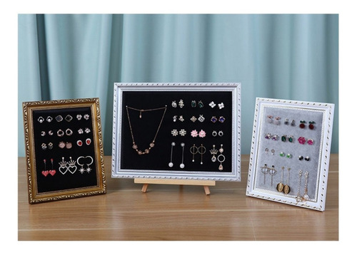 Imagen 2 de 4 de Marco Tabla De Exhibidor De Aros Accesorios 30x23cm
