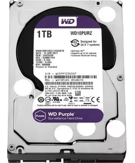 Disco Duro 3.5'' 1tb Wd Surveillance Purple 5400 Rpm