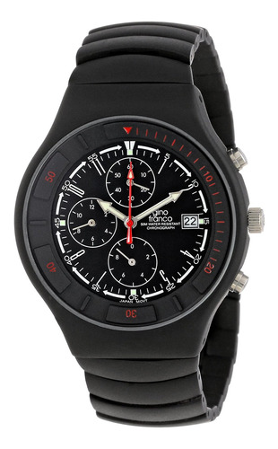 Reloj Hombre Gino Franco 957bk Cuarzo Pulso Negro En Acero