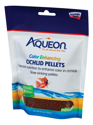 Comida Para Peces - Aqueon Cichlid Pellets De Color (pack De