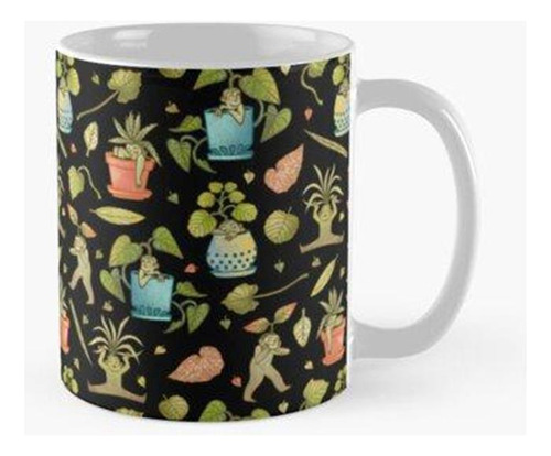 Taza Solo Algunas Plantas En Negro Calidad Premium