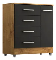 Comprar Comoda Gaveteiro Laura Organizador 4 Gavetas 1 Porta Branca