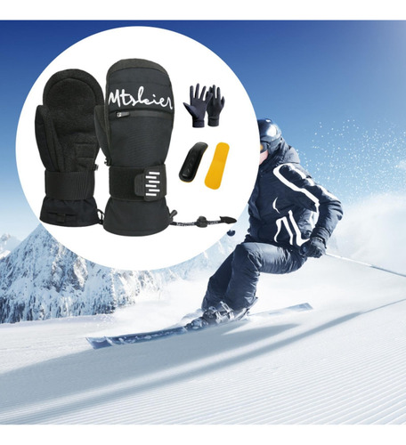 Guantes De Esquí De Invierno Guantes De Snowboard Negro L